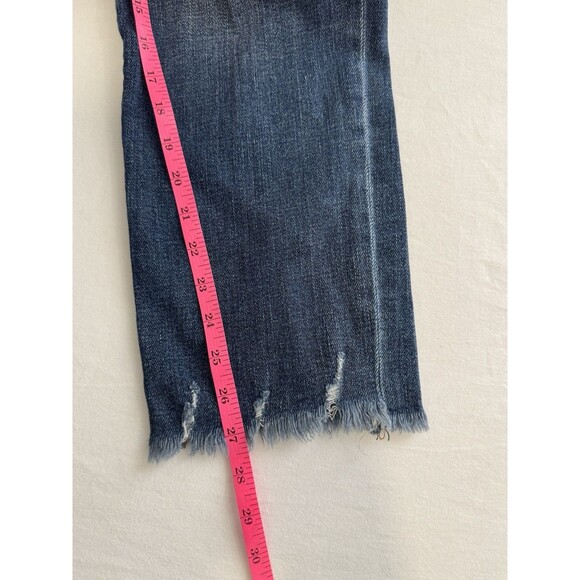 Kut from the Kloth Jeans Women Size 10 Blue Reese Ankle Straight Leg Distressed - Picture 6 of 6
